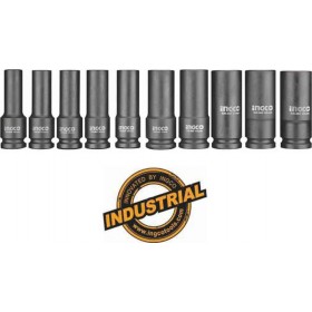 "Ingco Σετ Καρυδάκια Αέρος Μακρύ 1/2"" HKISSD12102L 10τμχ" Ingco Σετ Καρυδάκια Αέρος Μακρύ 1/2" HKISSD12102L 10τμχ